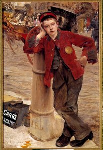De kleine Engelse schoenpoetser Schilderij door Jules Bastien Lepage (1848-1884) 1882 Parijs, Decoratieve Kunsten door Jules Bastien Lepage