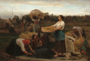De Koolzaadoogst door Jules Breton