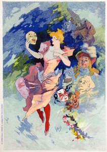 Komedie allegorie, eind 19e eeuw door Jules Cheret