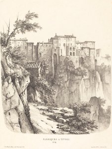Gebouwen in Tivoli door Jules Coignet