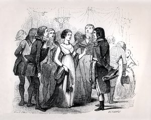 Madame de Stael ondervraagt Napoleon Bonaparte over de beste vrouwen, uit 