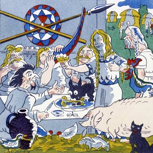 Festin (Gallisch banket), in La Gaule et les Gauls, geschiedenis van Frankrijk door Jules Depaquit
