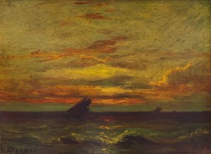 Zonsondergang, ca. 1879, 1938 door Jules Dupré