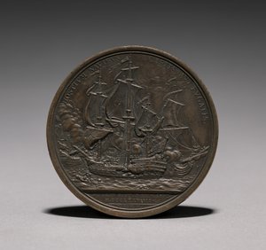 Medaille: John Paul Jones keerzijde door Jules Dupré