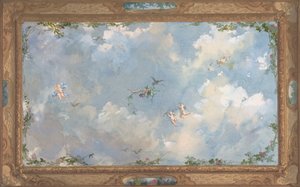 Ontwerp voor plafond van de salon, Hôtel Candamo, ca. 1873