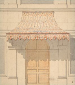 Ontwerp voor een luifel boven een deur, in Moorse stijl