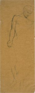 Studie van een Staande Gedrapeerde Figuur door Jules Elie Delaunay