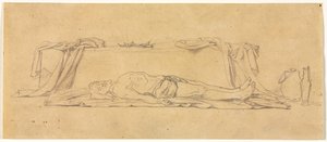 Schets van de Dode Christus Liggend bij het Graf door Jules Eugene Lenepveu