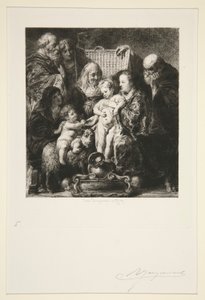 Heilige Familie door Jules Ferdinand Jacquemart