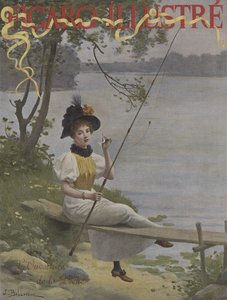 De Opening van het Visseizoen. Omslag van Le Figaro Illustre, juli 1896 door Jules Frederic Ballavoine