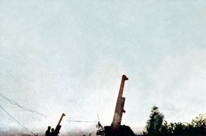 Luchtafweergeschut in actie: sinds 21 februari zijn 25 vliegtuigen en een ballon neergeschoten door de batterijen, Verdun, september 1916