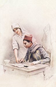 Leesles. Ansichtkaart van 