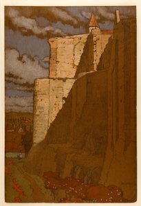 Kasteel van Loches: de Muur van Enceinte en de Top van Tour Ronde door Jules Guerin