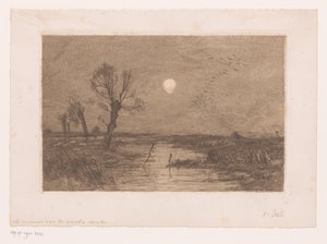 Moeras met vier wilgen door Jules Guiette