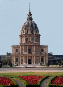Zuidelijk uitzicht op de koepel van het Hotel des Invalides gerealiseerd door Jules Hardouin Mansart (1646-1708) op een project van Liberal Bruand. 1679-1708 Parijs door Jules Hardouin Mansart