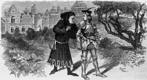 Illustratie voor Quentin Durward, historische roman door Walter Scott, gravure door Jules Huyot door Jules Huyot