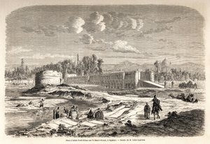 De brug Allah Verdi Kahn, gebouwd rond 1608, in Isfahan (Iran), is zowel een oversteekpunt om de rivier Zend e Roud over te steken als een dam om de loop van de rivier te reguleren, met een Talar, of spiegelkiosk, waar de Perzische heerser kon verblijven door Jules Joseph Augustin Laurens