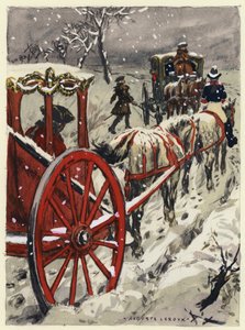 Illustratie voor memoires van Casanova (kleurenlitho)