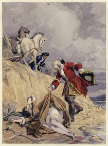 Illustratie voor memoires van Casanova (kleurenlitho) door Jules Marie Auguste Leroux