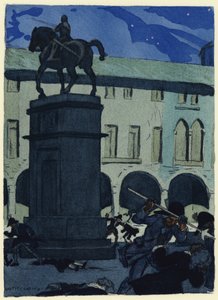 Illustratie voor memoires van Casanova (kleurenlitho)