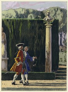Illustratie voor memoires van Casanova (kleurenlitho)