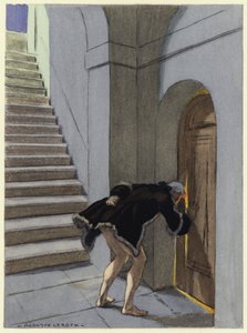 Illustratie voor memoires van Casanova (kleurenlitho) door Jules Marie Auguste Leroux