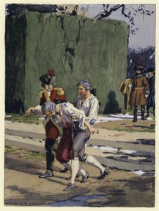 Illustratie voor memoires van Casanova (kleurenlitho)