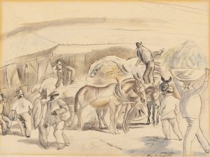 Oogsters door Jules Pascin