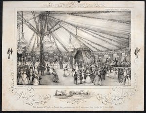 Feest gegeven in Tivoli ten gunste van de gepensioneerden van de oude burgerlijst op 3 juni 1840 door Jules Platier