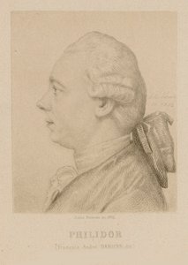Portret van François-André Danican Philidor 1726-1795 door Jules Porreau