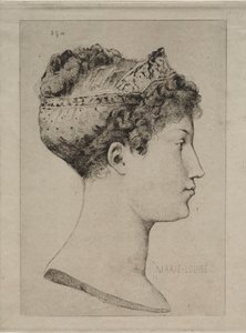 Marie Louise in Profiel door Jules de Goncourt