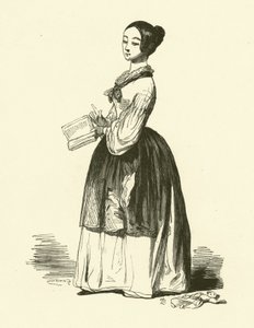 De Gouvernante (gravure) door Jules pseudonym for Gagne Jacques (after) Gagniet