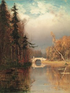 Park in de herfst, 1893 door Juli Julievich Klever