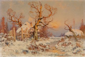 Winterlandschap in de Avondzon