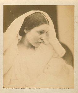La Madonna Riposata Rustend in Hoop, 1864 door Julia Margaret Cameron