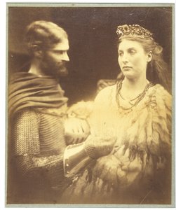 Lancelot en Guinevere, c.1873 door Julia Margaret Cameron