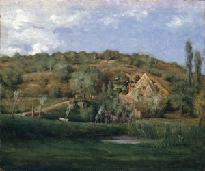 Een Frans Landhuis, 1878 door Julian Alden Weir