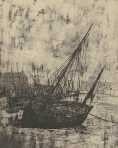 Boten bij Peel - Isle of Man, 1889 door Julian Alden Weir