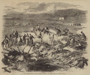 Het Slagveld van de Tchernaya, het Begraven van de Doden door Julian Portch
