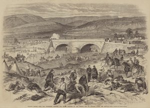 Traktirbrug over de Tchernaya, met de Werken opgericht door de Fransen voor de Verdediging na de Slag
