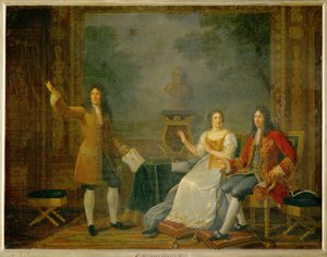 Racine leest "Athalie" voor Louis XIV en Mme ...
