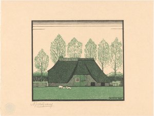 Boerderij met rieten dak