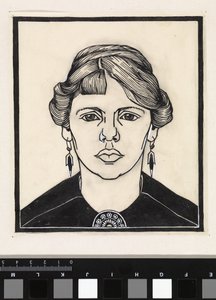 Portret van een vrouw, van voren