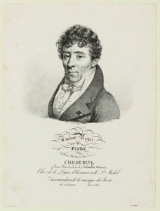 Cherubini, (Louis, Charles, Zénobi, Salvador, Marie) door Julien Leopold Boilly
