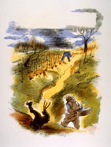 Humoristische wijnillustratie 1946. Illustratie door Julien Pavil