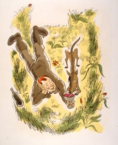 Humoristische wijnillustratie 1946