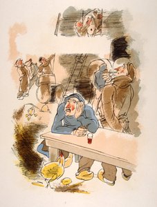 Humoristische wijnillustratie 1946