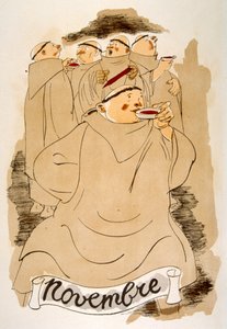 Humoristische wijnillustratie 1946