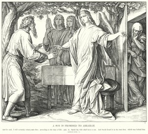Een Zoon wordt aan Abraham Beloofd door Julius (after) Schnorr von Carolsfeld