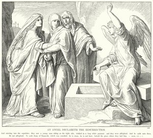 Een engel verkondigt de opstanding door Julius (after) Schnorr von Carolsfeld